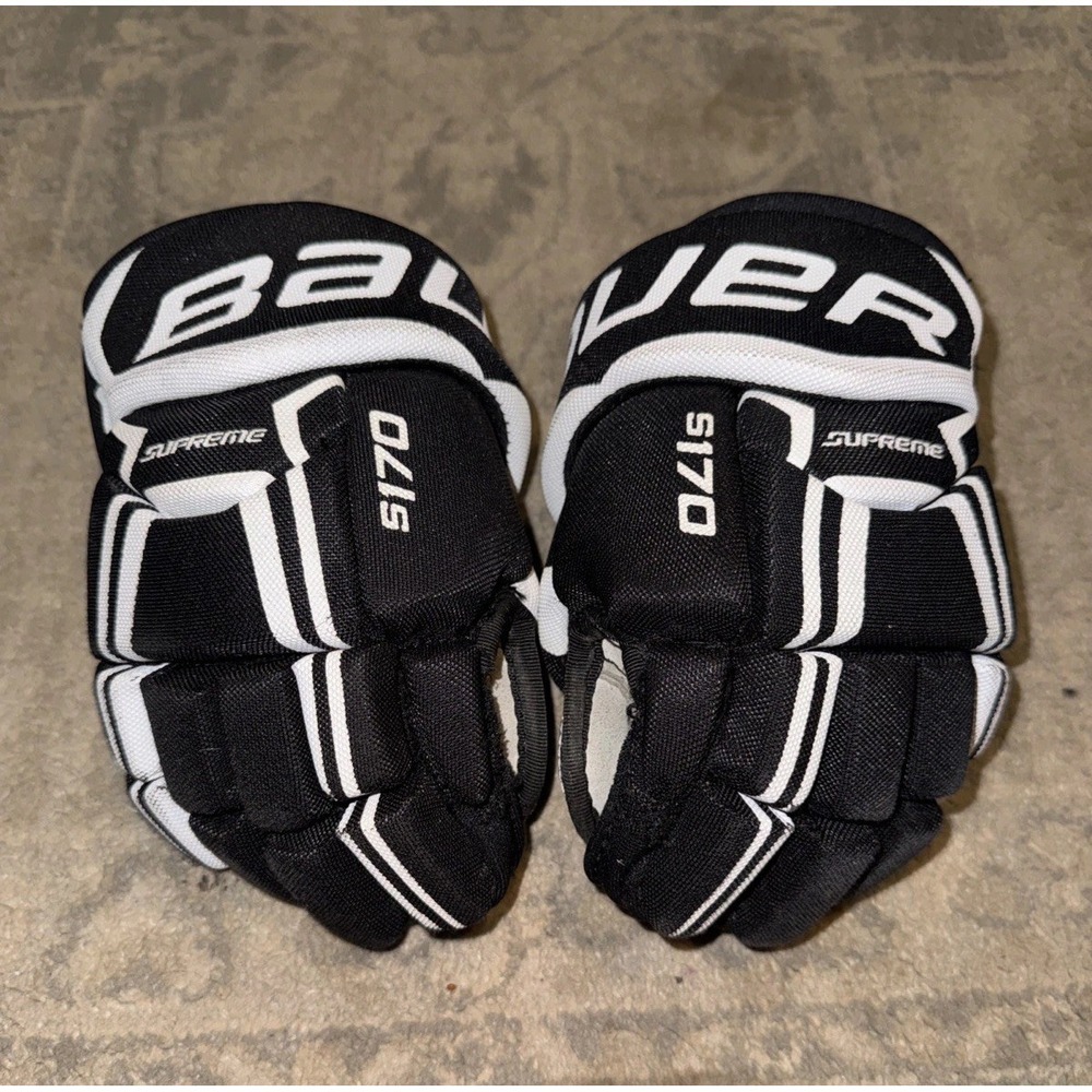 Bauer Supreme Dynamic Ergo Thumb Hockey One Elite Gloves 9" 23CM White Black